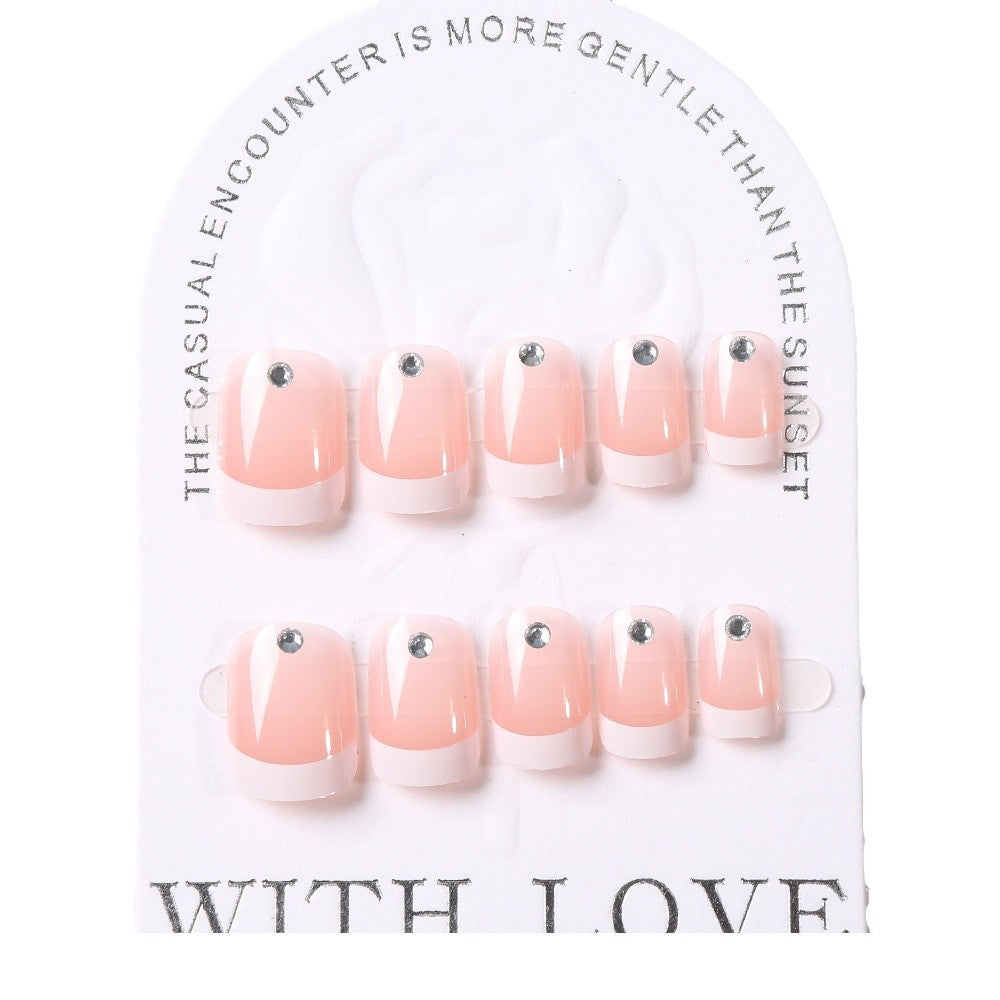 Short Square Armor Piece Wear Nail Sticker