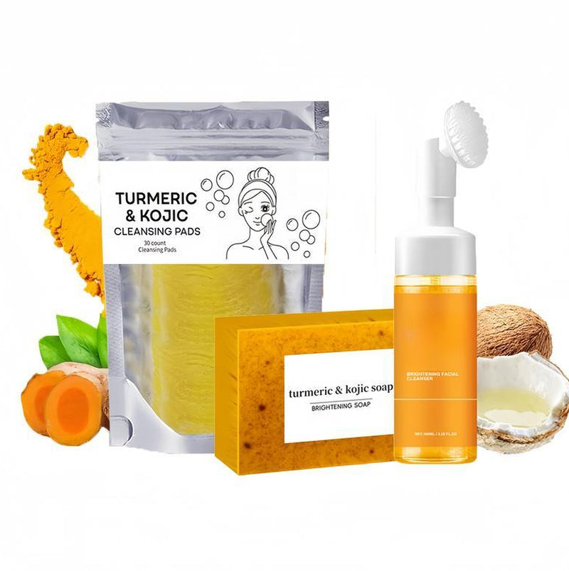Turmeric Exfoliating Cleansing Pads Compressed Facial Sponges Skin Care Tools for Face Clogged Pores Excess Oil Cleansing - 100Ml