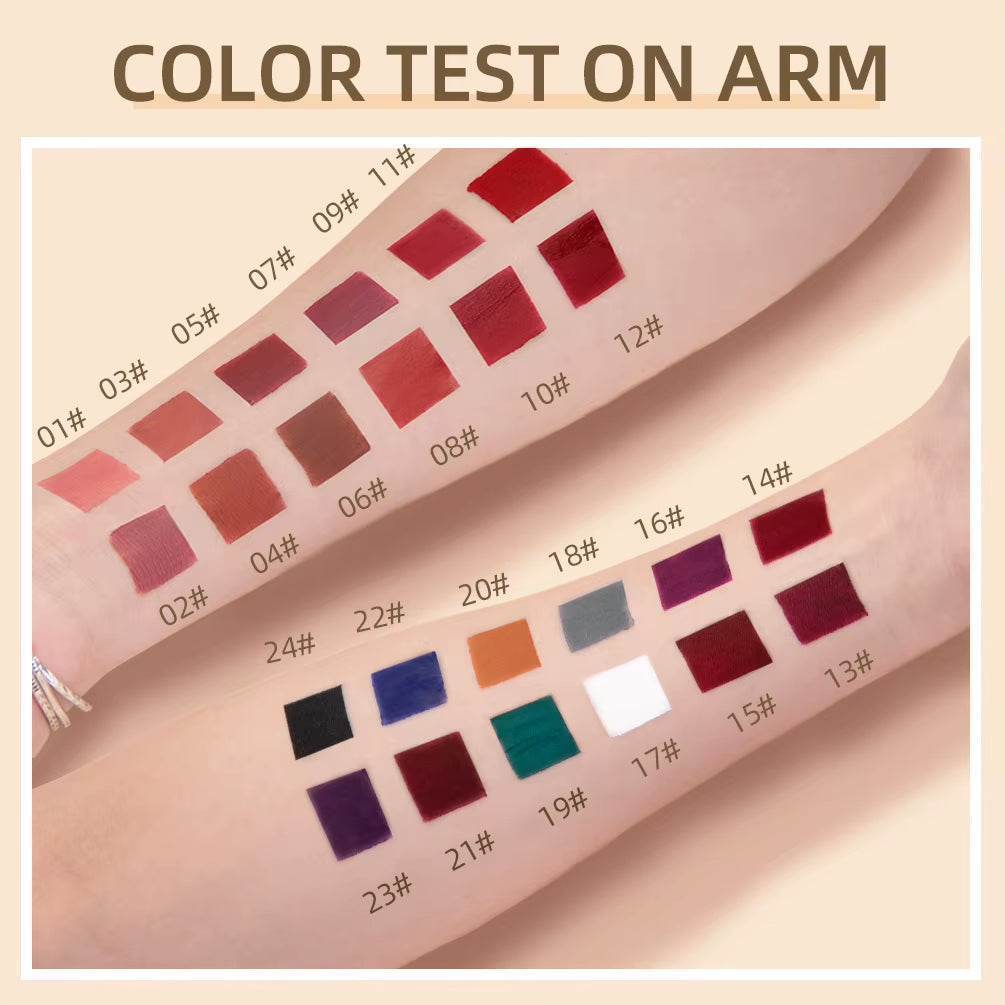 Long-Lasting Waterproof Matte Liquid Lipstick - Velvet Nude Red Tint Lip Gloss - Talin Store