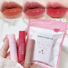 Cute Red Tint Lipstick Set - Moisturizing Colored Lip Balm for Vibrant, Hydrated Lips