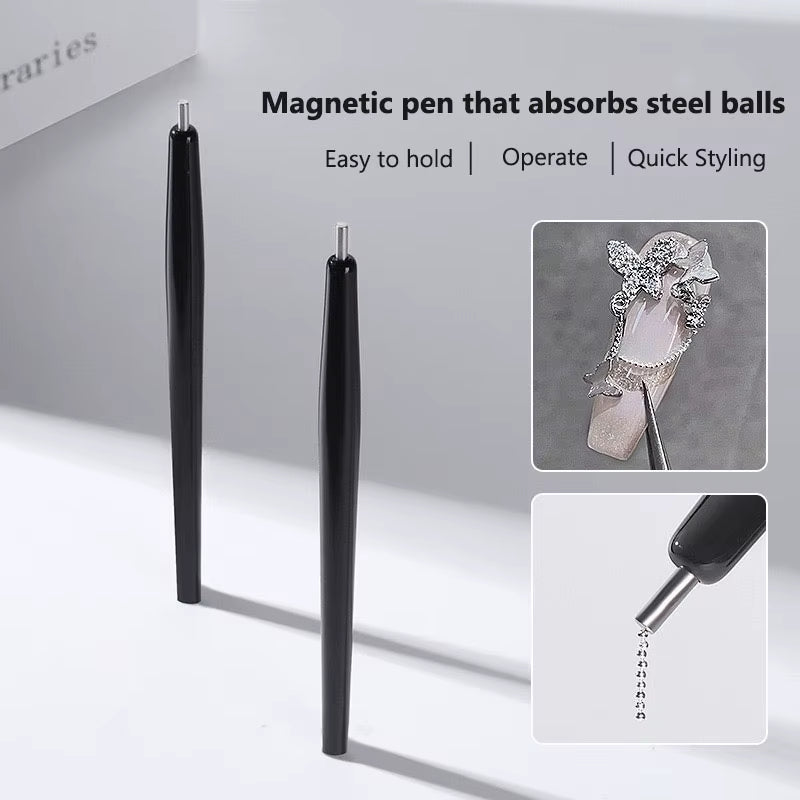 2 in 1 Lollipop New Vortex Cat Eye Magnetic 3D Gel Nail Art Polish Magnetic Pen Suck Rainbow Halo Vortex Manicure Magnet Stick