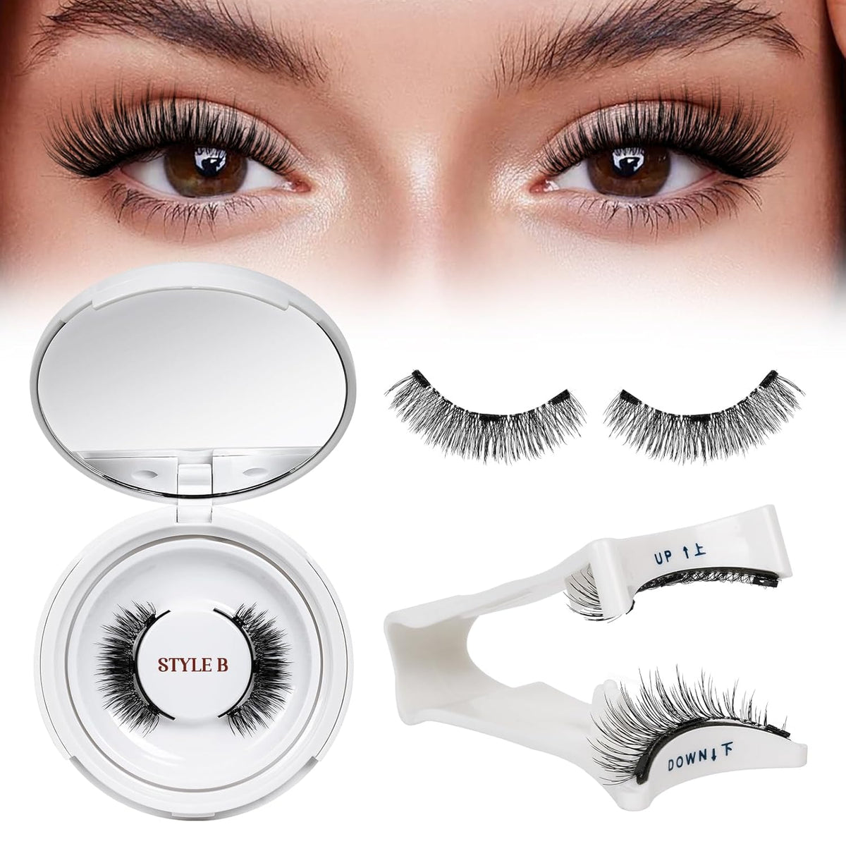 Magnetic Eyelashes with Applicator - Reusable Cat Eye Lashes for a Natural Look, No Glue Needed, Easy to Wear and Remove!