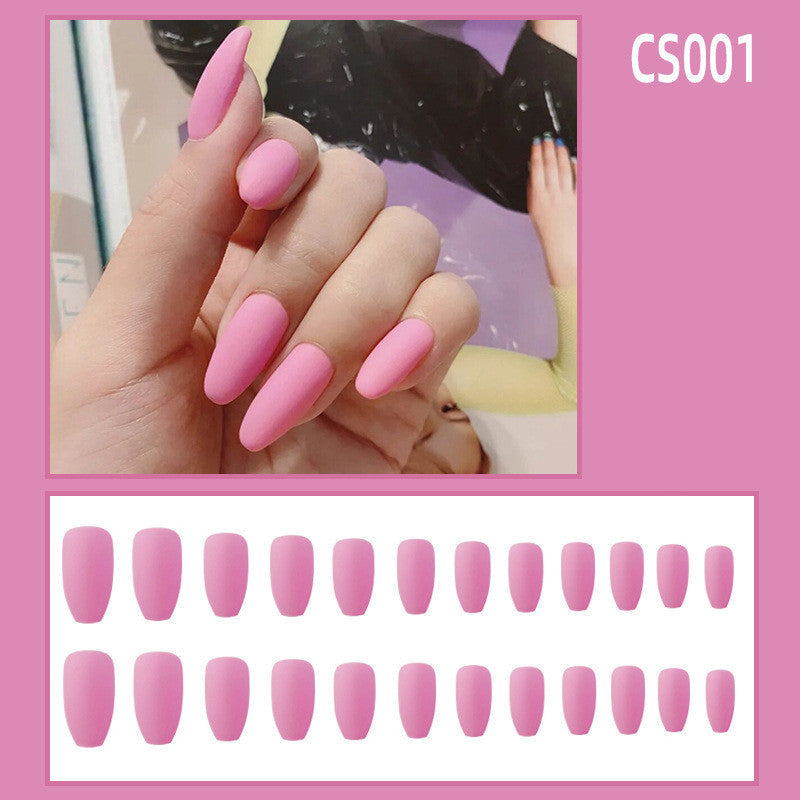 Fake Nails Wear Nails Autumn and Winter Frosted Personality Waterproof Ballet Nails - Barbie Powder
