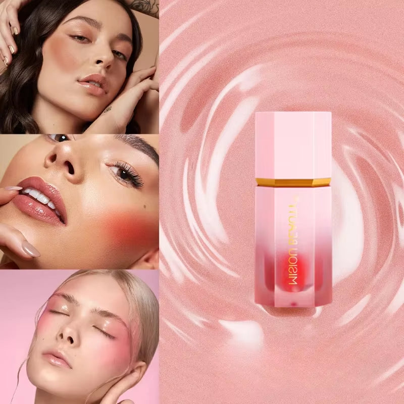 Longlasting Natural Liquid Blush Stick - Waterproof Contouring & Brightening Makeup for All Skin Types - 01