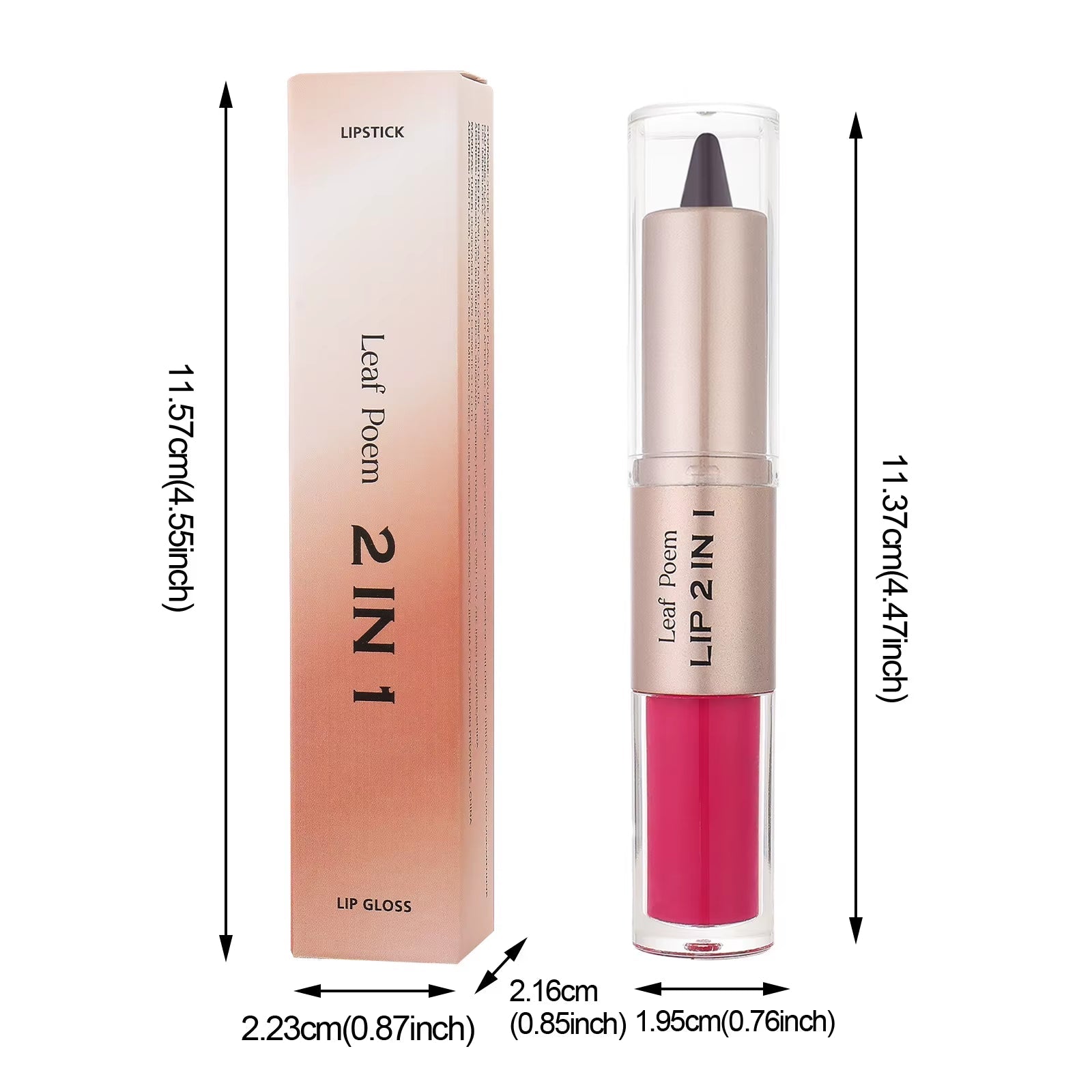 Ultimate 2-in-1 Nude Brown Pink Lip Gloss & Lipliner Set - Waterproof Matte Lip Makeup for a Sexy Contour Finish - 03
