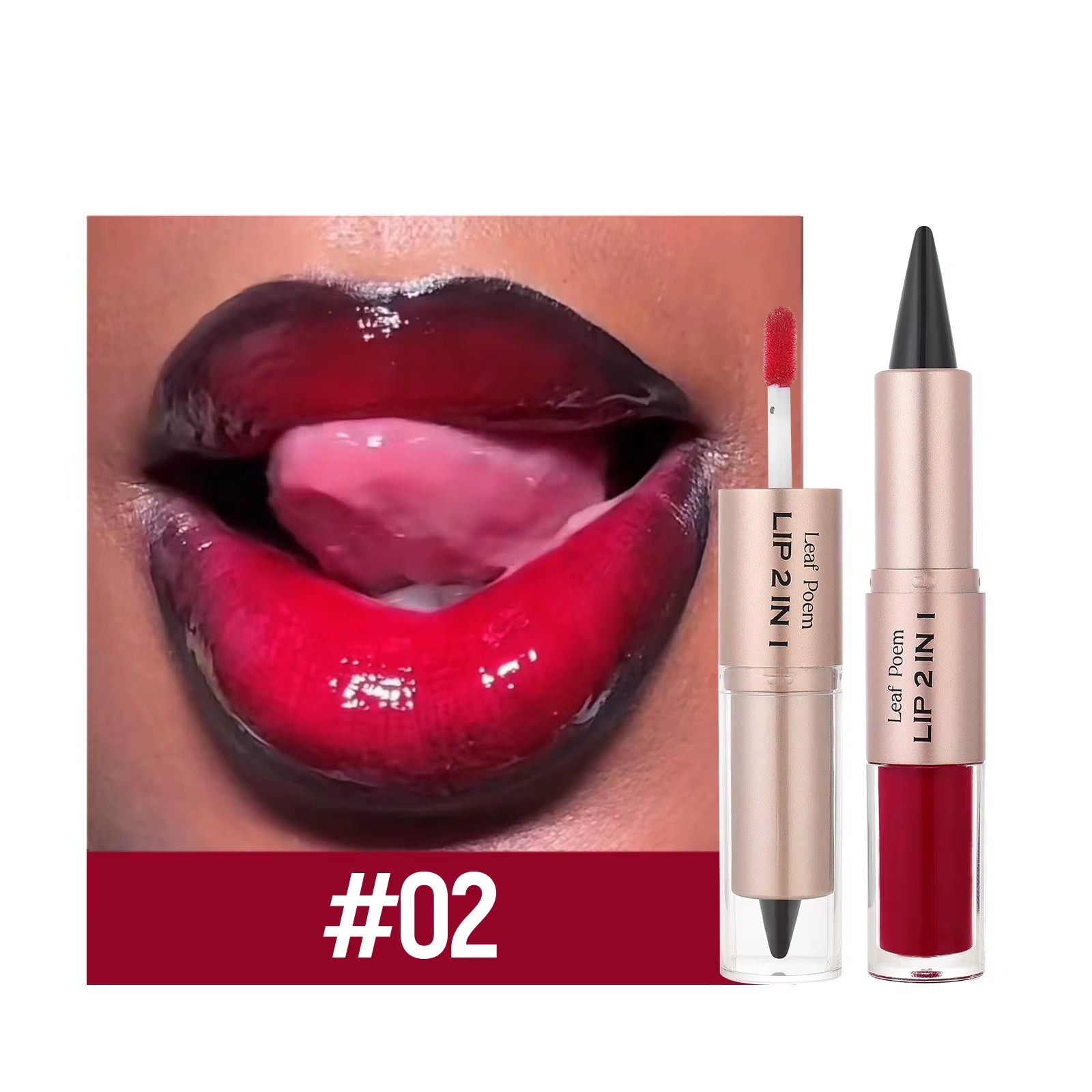 Ultimate 2-in-1 Nude Brown Pink Lip Gloss & Lipliner Set - Waterproof Matte Lip Makeup for a Sexy Contour Finish - 04