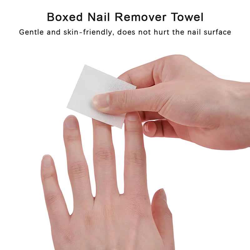 Gel Nail Polish Remover Gel Polish Cleaner Manicure Nail Remover Lint-Free Wipes Cleaner Paper Pad