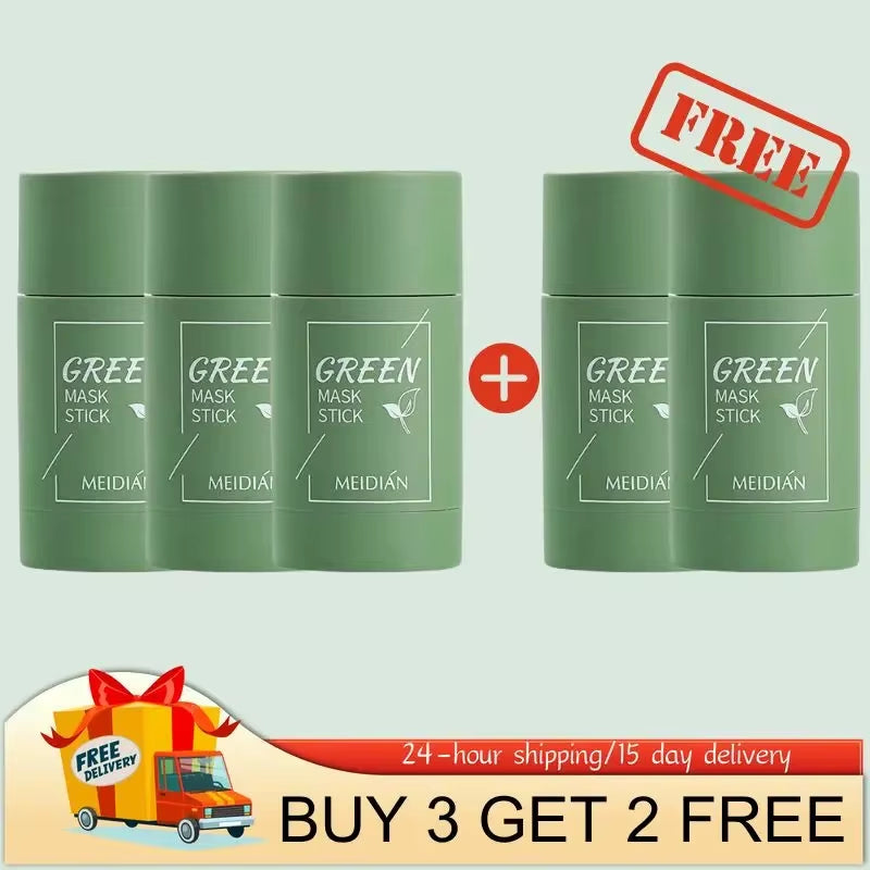 Original Facial Remove Blackhead Green Tea Solid Mask Treat Acne Blemish Black Dots Clean Stick Cream Shrink Pores Skin Care