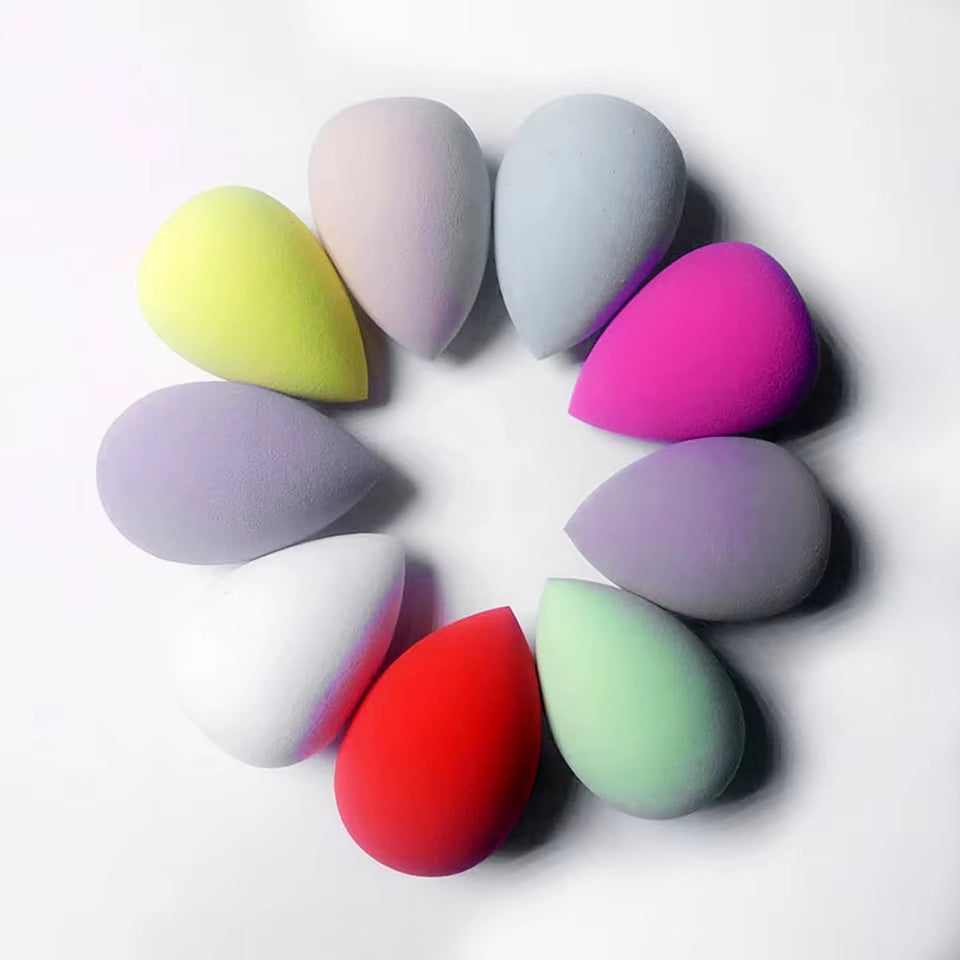 Vibrant Teardrop Makeup Sponge - Ultra Soft, Washable & Latex-Free Beauty Blender (1 Piece) - Gourd Mixedcolor