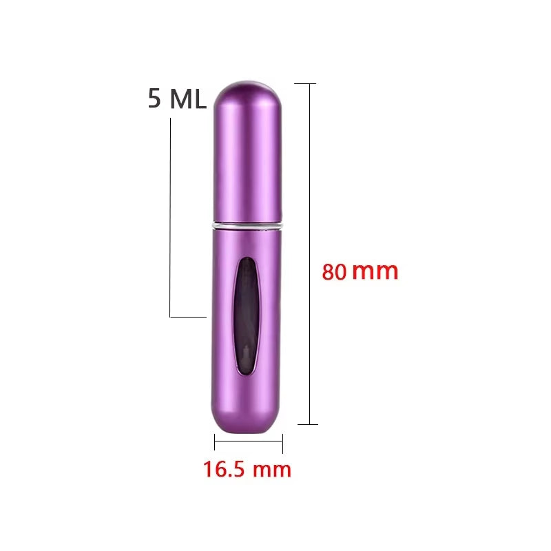 Travel-Friendly Refillable Mini Perfume Atomizer - Portable 5ml & 8ml Spray Bottles - 5Ml Black