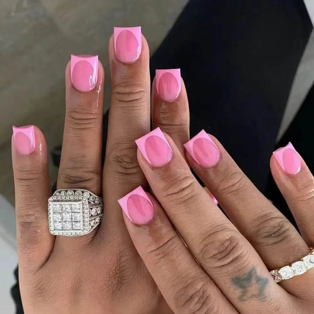 Pointed Head Almond Fake Nails Waterproof Wearable Manicure Full Cover False Nail Press on Nails Women - Talin Store