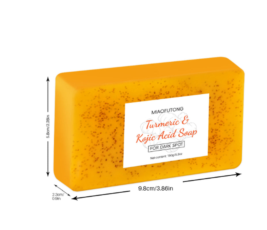 Turmeric Exfoliating Cleansing Pads Compressed Facial Sponges Skin Care Tools for Face Clogged Pores Excess Oil Cleansing - Particle Soap2 150G