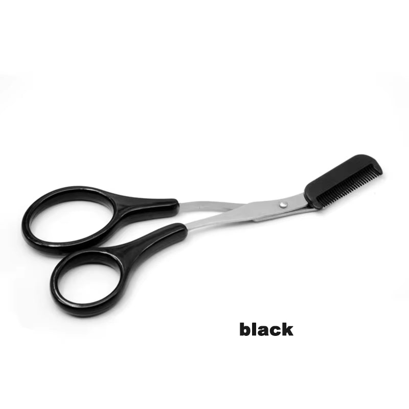 Eyebrow Trimmer Scissor with Comb Facial Eyelash Hair Removal Grooming Shaping Eyebrow Shaver Cosmetic Makeup Accessories Eyebr