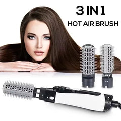 Ultimate 3-In-1 Hot Air Styling Tool: Curler, Straightener & Dryer Comb - Black / Us