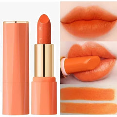 Vibrant Orange Matte Lipstick - Long Lasting Silky Smooth Lip Glaze for Sexy All-Day Wear - W07