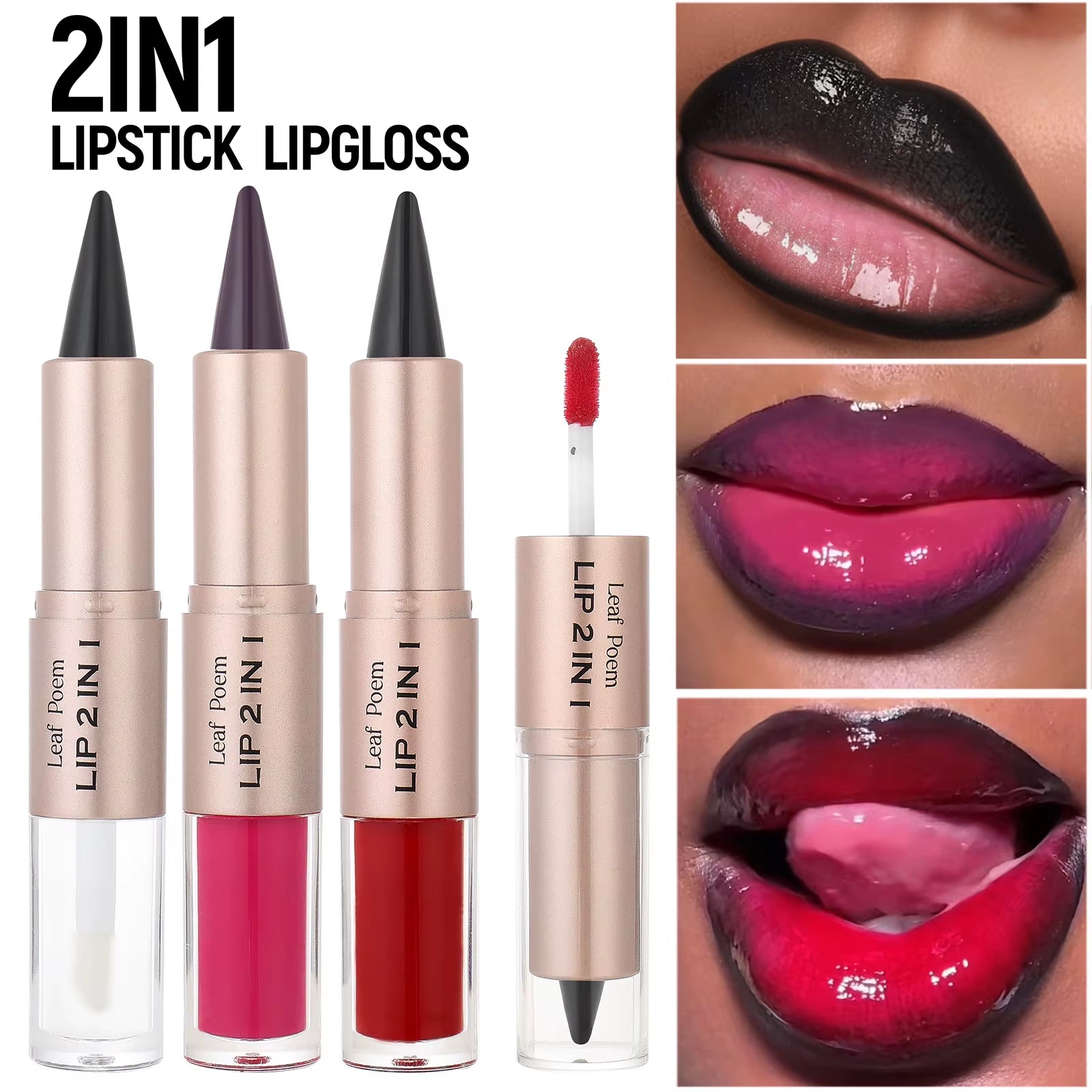 Ultimate 2-in-1 Nude Brown Pink Lip Gloss & Lipliner Set - Waterproof Matte Lip Makeup for a Sexy Contour Finish - 04