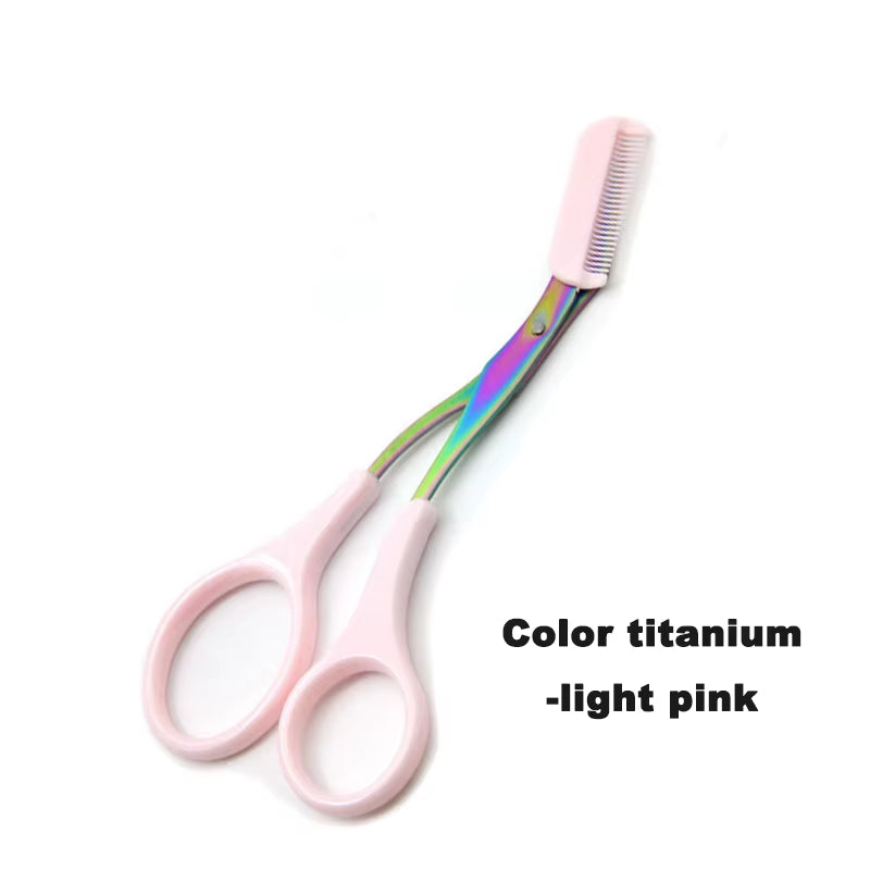 Eyebrow Trimmer Scissor with Comb Facial Eyelash Hair Removal Grooming Shaping Eyebrow Shaver Cosmetic Makeup Accessories Eyebr