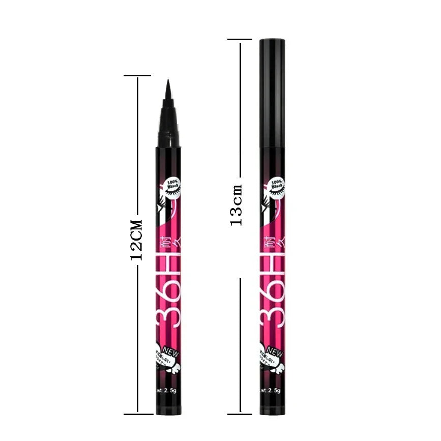 Ultra-Black Waterproof Tattoo Eyeliner Pen - Long-Lasting, Quick-Drying Eye Makeup for Bold Styles - 5Pcs