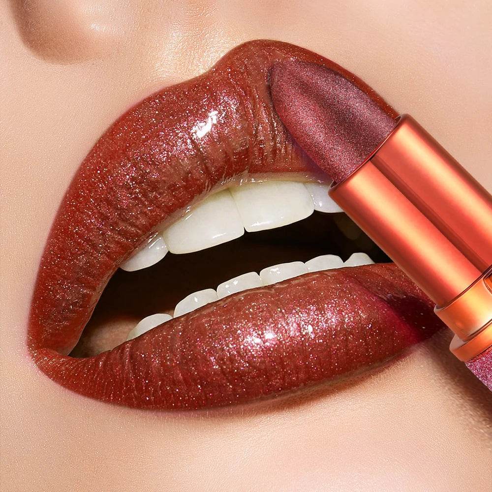 Rose Smoke Powder, Bright Starry Sky, Glossy Velvet Texture, Durable, Make Your Lips Shiny, Waterproof, Anti-Fouling. - Talin Store
