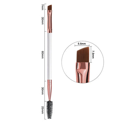 2-in-1 Double Head Eyebrow and Eyelash Brush - Essential Makeup Tool for Flawless Eye Looks - 1Pc Wooden Handle 6