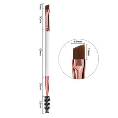 2-in-1 Double Head Eyebrow and Eyelash Brush - Essential Makeup Tool for Flawless Eye Looks - 1Pc Wooden Handle 6