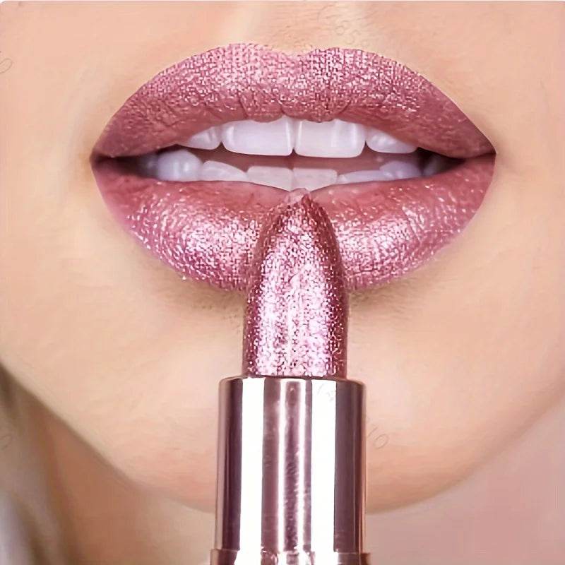 Rose Smoke Powder, Bright Starry Sky, Glossy Velvet Texture, Durable, Make Your Lips Shiny, Waterproof, Anti-Fouling. - Talin Store