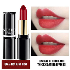 Long-Lasting Matte Lipstick - Original Tube, Smooth Texture, Moisturizing, Waterproof Formula - Kiss Red