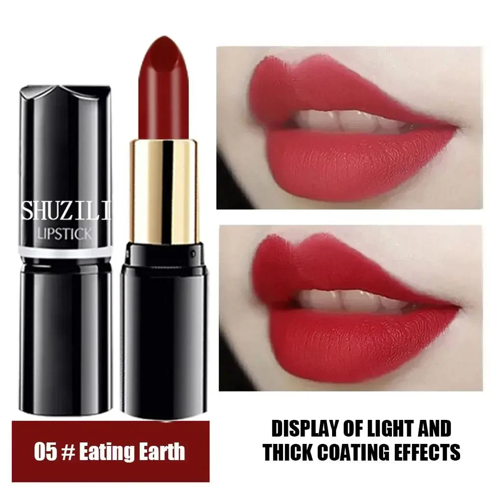 Long-Lasting Matte Lipstick - Original Tube, Smooth Texture, Moisturizing, Waterproof Formula - Classic Red