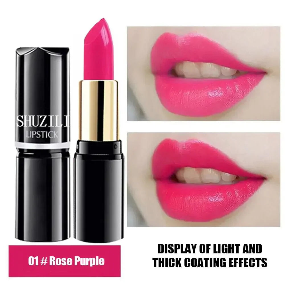 Long-Lasting Matte Lipstick - Original Tube, Smooth Texture, Moisturizing, Waterproof Formula - Coral Red