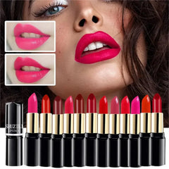 Long-Lasting Matte Lipstick - Original Tube, Smooth Texture, Moisturizing, Waterproof Formula - Bean Paste