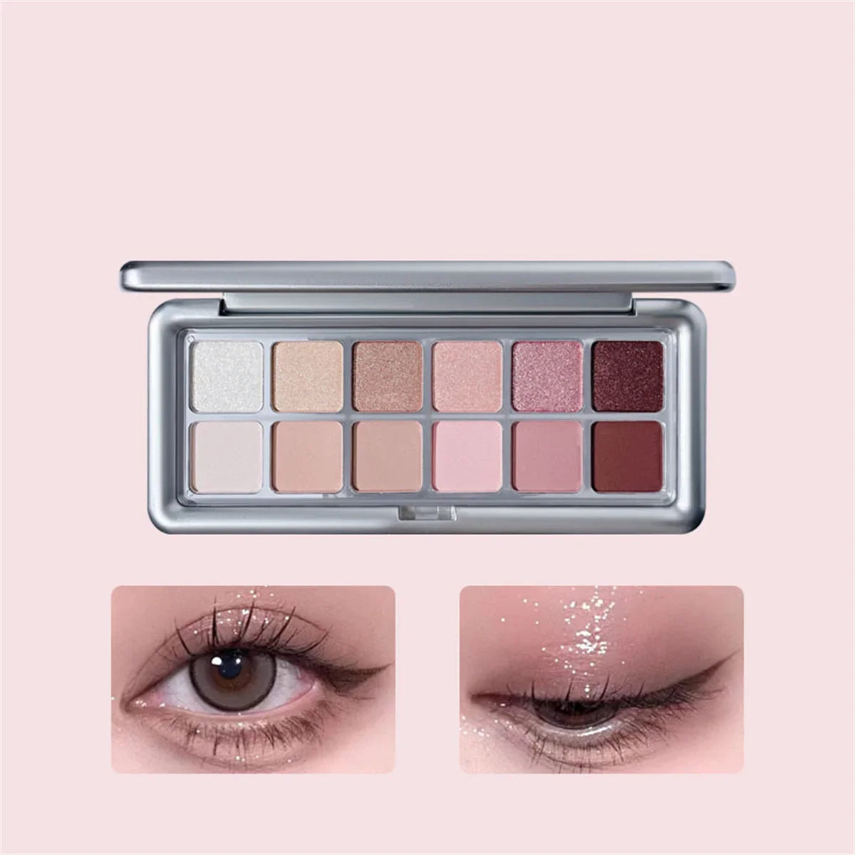 Vibrant 12-Color Eye Shadow Palette - Matte & Pearl Finishes for Beginners - 12 Xingfen