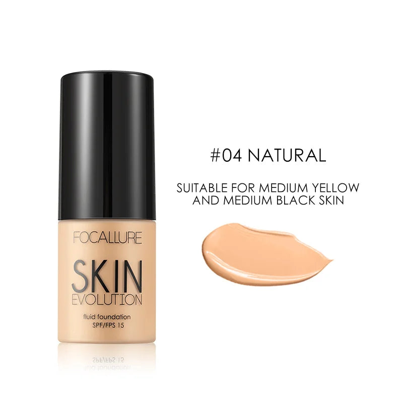 Focallure 8 Colors Face Foundation Makeup Base Liquid Foundation Cream Full Coverage Concealer Moisturizing Face Make Up