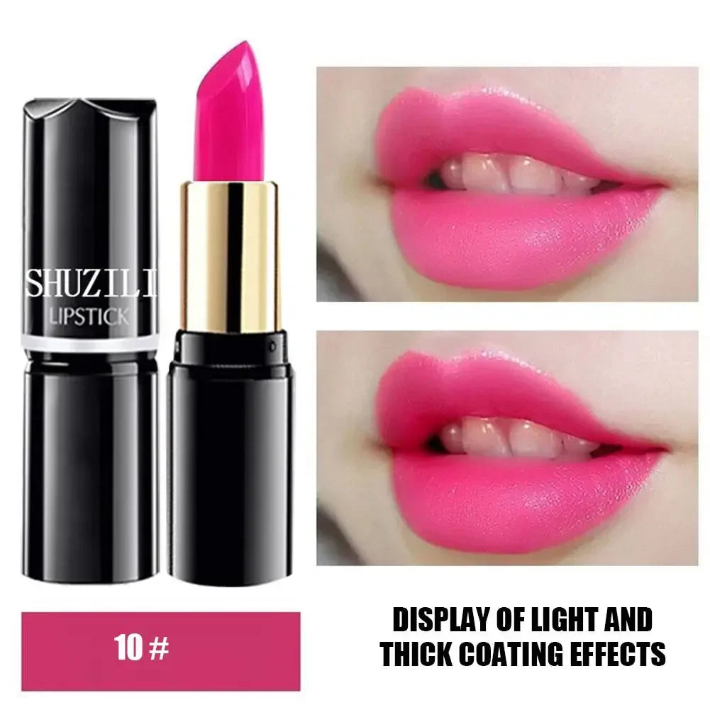 Long-Lasting Matte Lipstick - Original Tube, Smooth Texture, Moisturizing, Waterproof Formula - Bean Paste