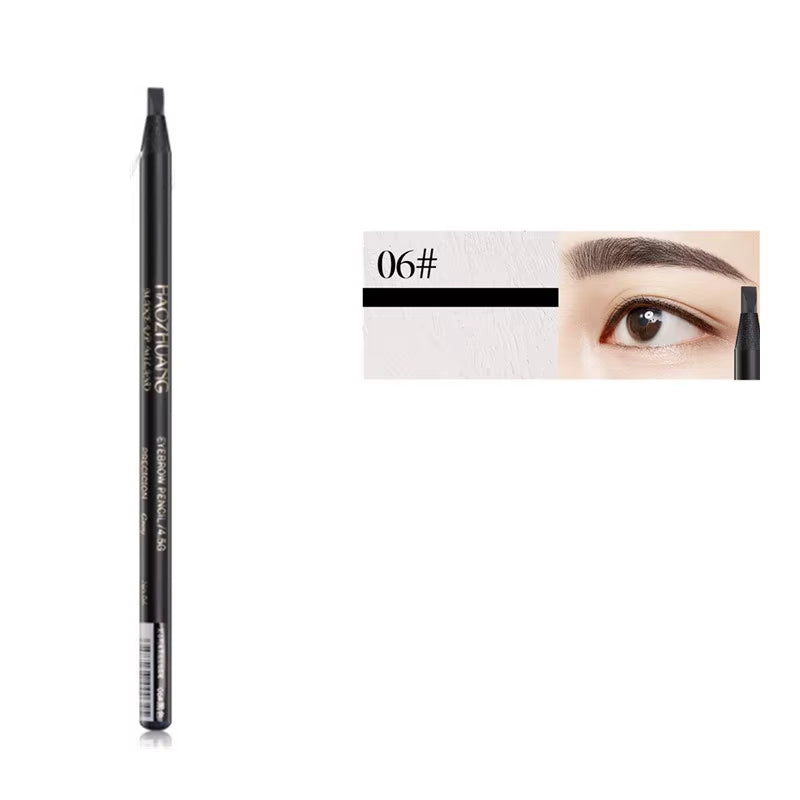12PCS Waterproof White Eyebrow Pencil Set - Long-Lasting, Natural Eye Makeup for Perfectly Defined Brows - 09