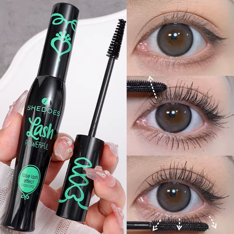 Long-Lasting Waterproof 4D Silk Fiber Mascara for Voluminous, Curled Lashes - Perfect Lengthening Eyelash Extensions!