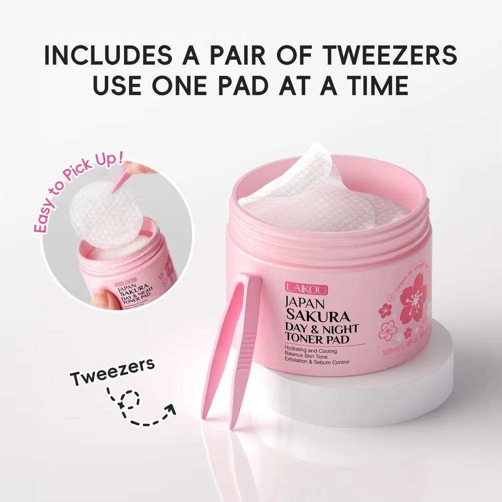 Blossom 40 Pads Day & Night Toning Cleansing Moisturizing Makeup Remover Pads