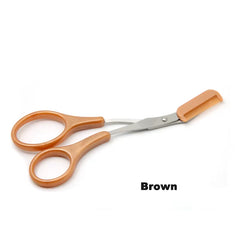 Eyebrow Trimmer Scissor with Comb Facial Eyelash Hair Removal Grooming Shaping Eyebrow Shaver Cosmetic Makeup Accessories Eyebr