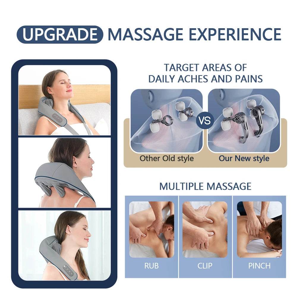 Ultimate Wireless Neck and Back Massager - Relaxing Shawl for Neck, Shoulder, and Trapezius Relief - Talin Store
