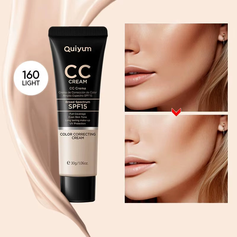 Ultimate CC Cream: Acne Coverage, Long-Lasting Wear & UV Protection for Flawless Skin - 160-Lght