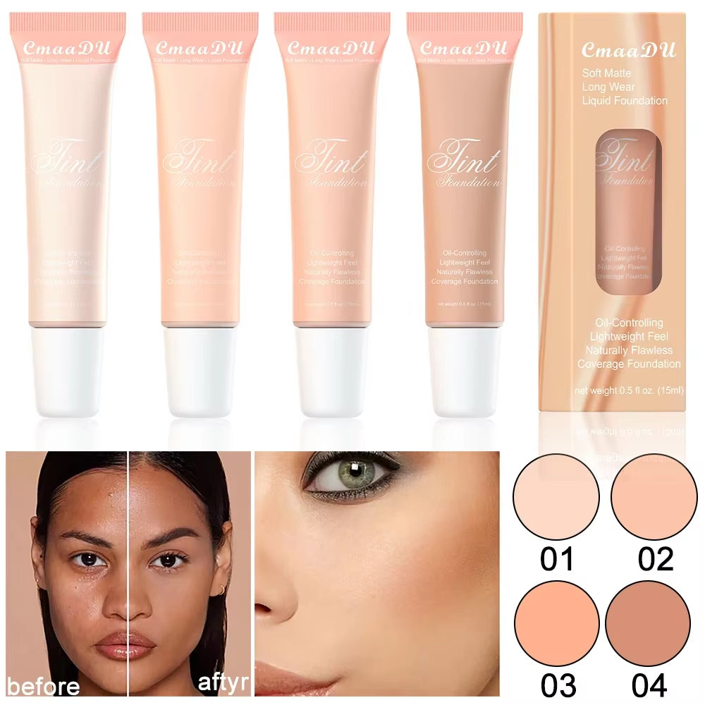 High Coverage Liquid Foundation - Matte, Waterproof BB Cream in 4 Stunning Colors! - 01