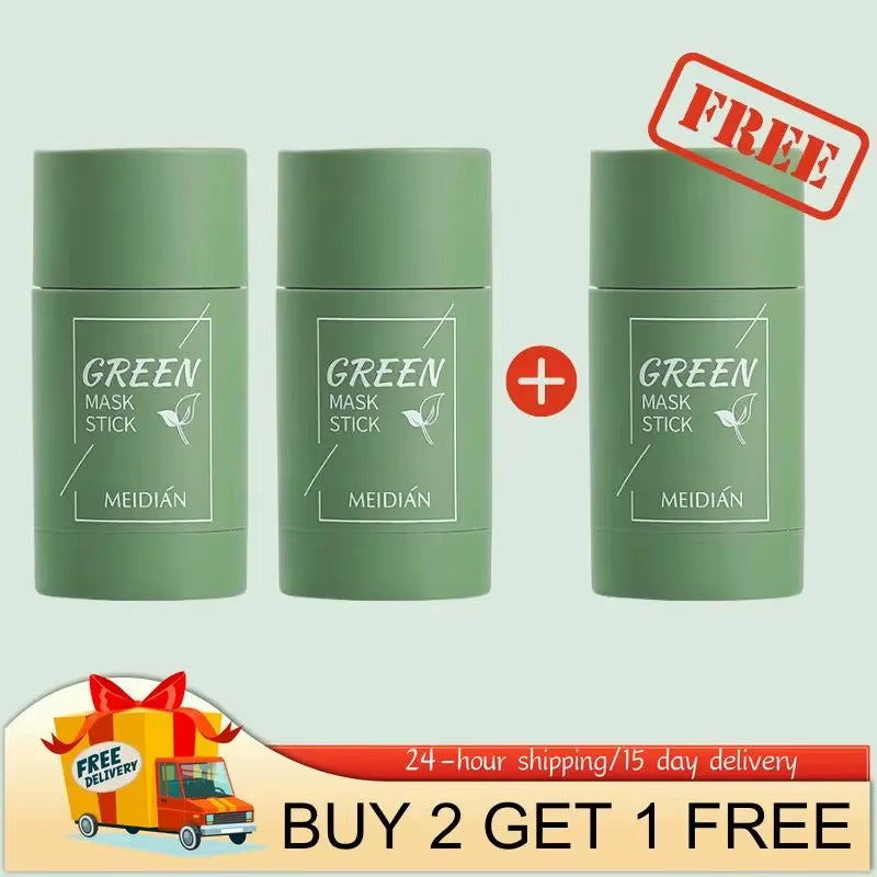 Original Facial Remove Blackhead Green Tea Solid Mask Treat Acne Blemish Black Dots Clean Stick Cream Shrink Pores Skin Care