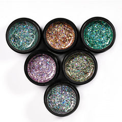 Xingyao Diamond Glue 5ML Gel Nail Polish Seven-Color Sequins UV Glue