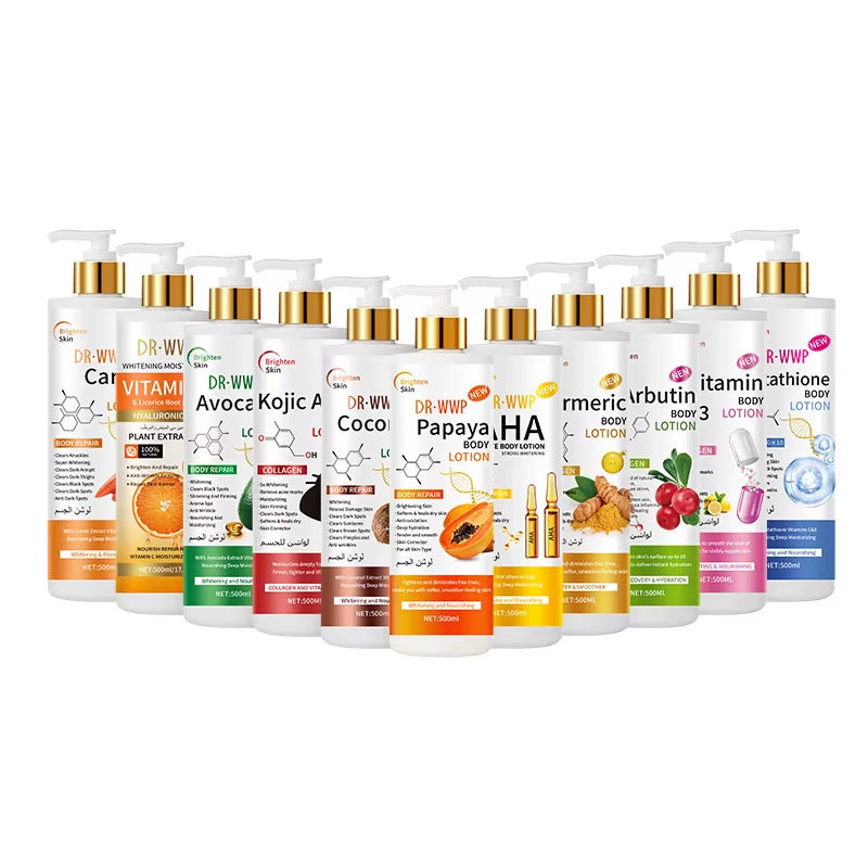 Natural 500Ml Skin Body Turmeric Body Lotion Arbutin Kojic Acid Vitamin C Whitening for Dark Spot Turmeric Body Cream