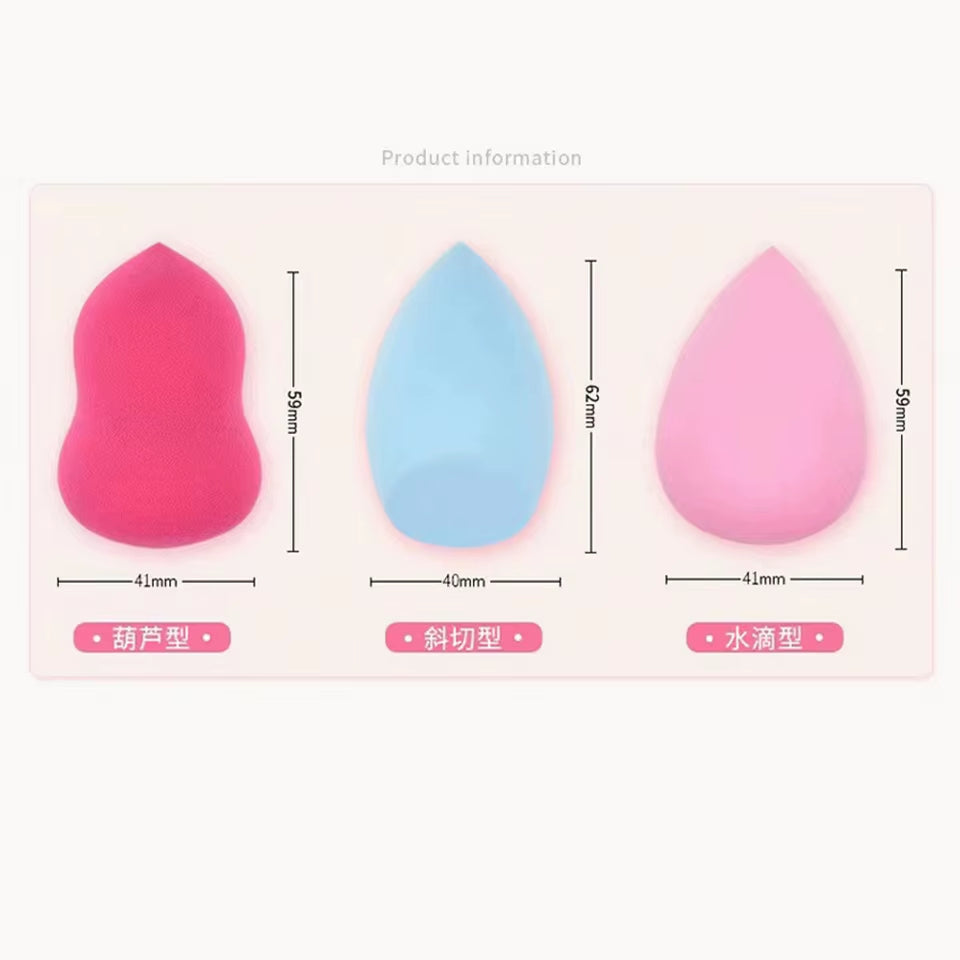 Vibrant Teardrop Makeup Sponge - Ultra Soft, Washable & Latex-Free Beauty Blender (1 Piece) - Gourd Mixedcolor