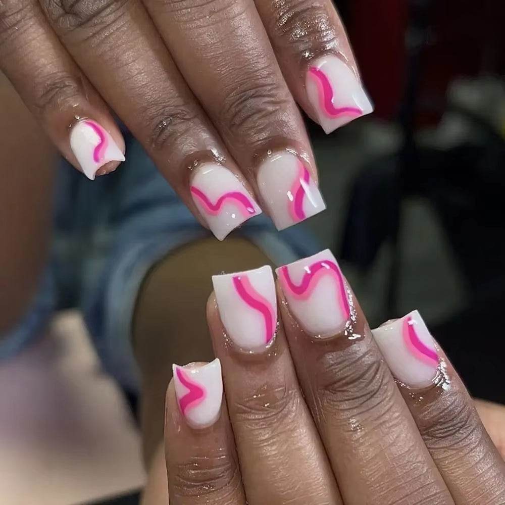 Pointed Head Almond Fake Nails Waterproof Wearable Manicure Full Cover False Nail Press on Nails Women - Talin Store