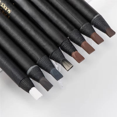 12PCS Waterproof White Eyebrow Pencil Set - Long-Lasting, Natural Eye Makeup for Perfectly Defined Brows - 03
