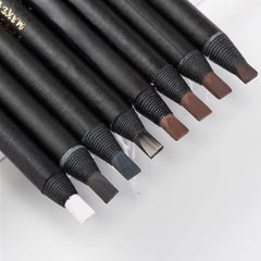 12PCS Waterproof White Eyebrow Pencil Set - Long-Lasting, Natural Eye Makeup for Perfectly Defined Brows