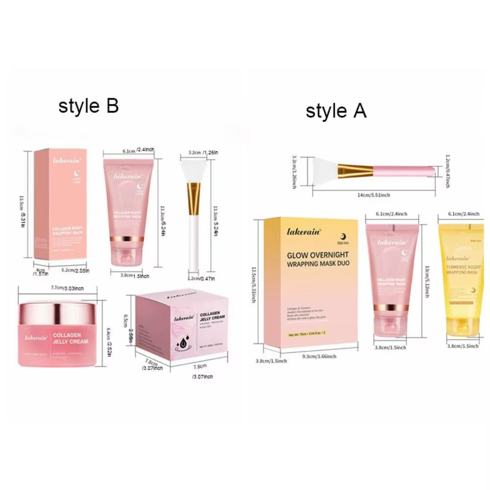 Revitalizing Brightening Peel-Off Facial Mask with Brush - Firm and Moisturize for Radiant Skin! - Style A