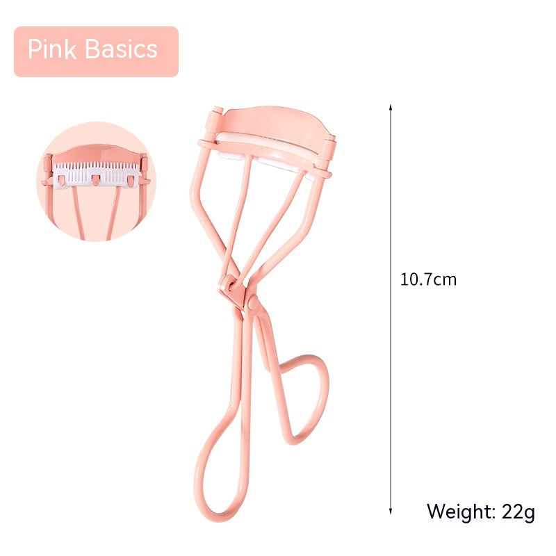 Natural Curling Eyelash Curler with Comb Girls Eyelash Beauty Auxiliary Tools Portable Wide Angle Eyelash Curler