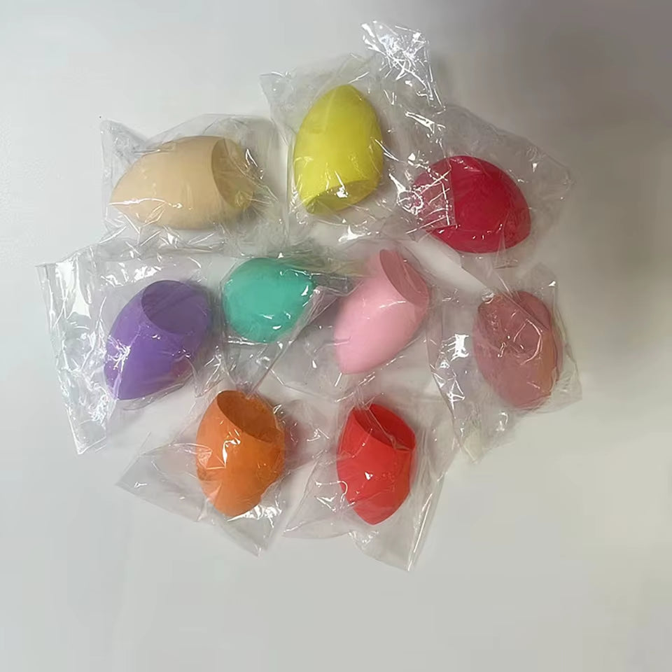 Vibrant Teardrop Makeup Sponge - Ultra Soft, Washable & Latex-Free Beauty Blender (1 Piece) - Gourd Mixedcolor
